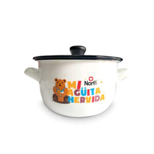 Olla Infantil Mi Agüita Hervida en Peltre 18 cm con Tapa
