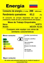 Mesón en Acero Inoxidable con Estufa 4 Quemadores Escurridor Derecho y Mezclador 150x50