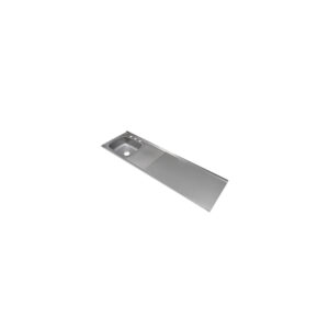 Mesón Liso con Escurridor Derecho y Mezclador 180x50 (Acero 430)