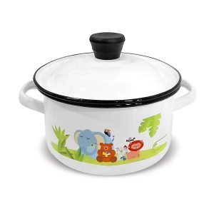 Olla Infantil para Teteros en Peltre 16 cm con Tapa