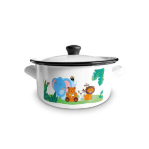 Olla Infantil para Teteros en Peltre 20 cm con Tapa