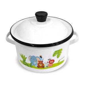Olla Infantil para Teteros en Peltre 20 cm con Tapa