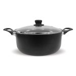 Olla Antiadherente 24 cm con Tapa de Vidrio