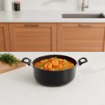 Olla Antiadherente 24 cm con Tapa de Vidrio