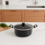 Olla Antiadherente 24 cm con Tapa de Vidrio