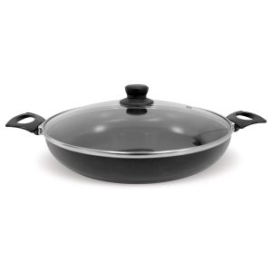 Sartén Antiadherente 30 cm con Asas y Tapa de Vidrio