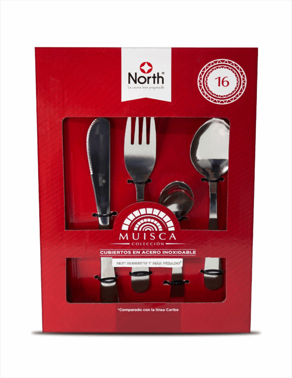 ESTUCHE CUBIERTOS MUISCA 16 PIEZAS