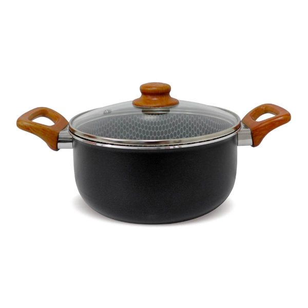 Olla Antiadherente Emotion 20 cm con Tapa de Vidrio