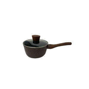 Perol en Aluminio Forjado Marble 16 cm con Tapa de Vidrio